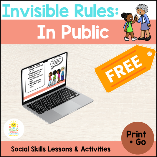 Invisible Rules in Public FREEBIE | Social Skills Lesson + Activities