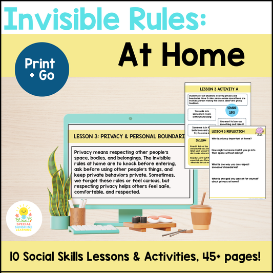 Invisible Rules at Home | Social Skills Lessons + Activities