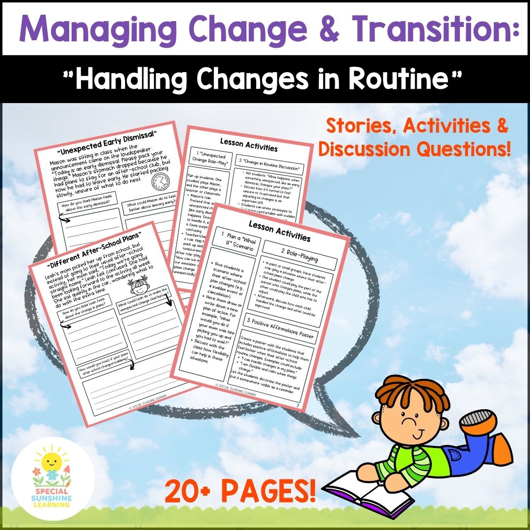 "Handling Changes in Routine" – Managing Change Social Stories & SEL Lessons