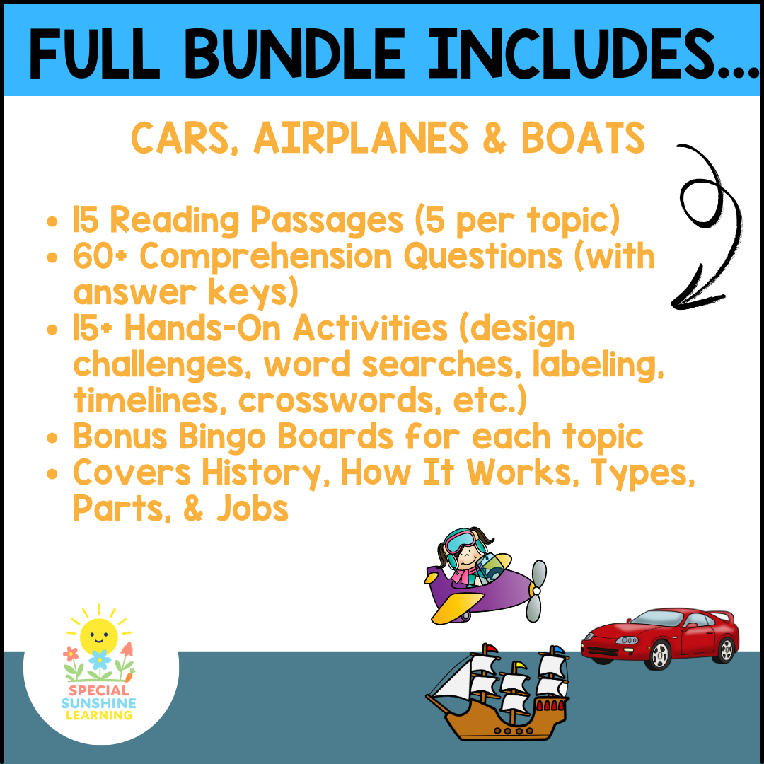 Mechanics Reading Passages & STEM Comprehension Activities BUNDLE