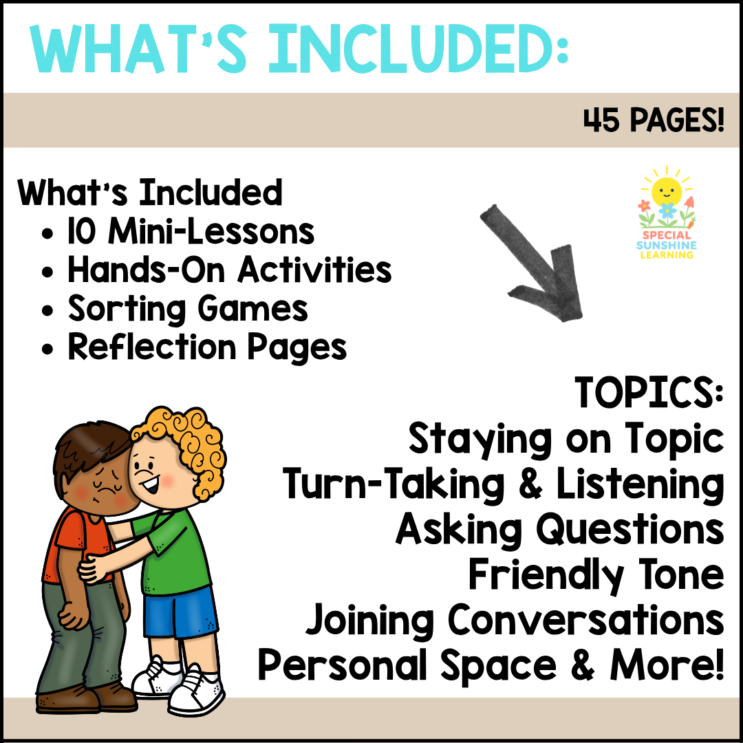 Invisible Rules of Conversation | Social Skills Lessons + Activities