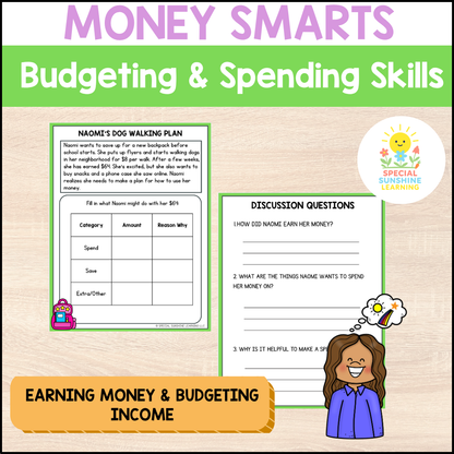 "Earning Money and Budgeting" | Budgeting & Smart Money Choices Packet | Grade 3–6