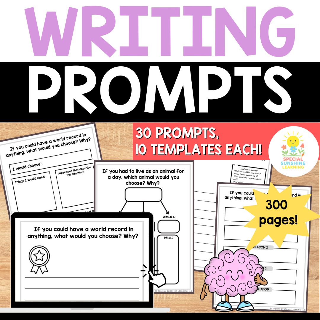 Writing Prompts with Graphic Organizers & Templates | 30 WEEKS OF LEARNING