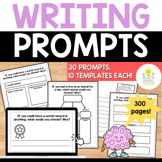Writing Prompts with Graphic Organizers & Templates | 30 WEEKS OF LEARNING