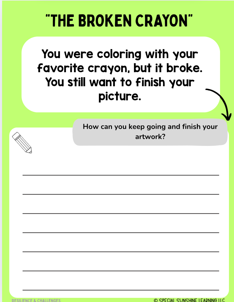 Story-Based SEL Writing Prompts "Resilience & Challenges” | Grades 3–12