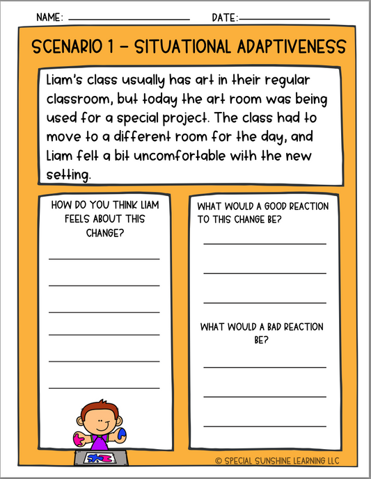 School-Based Social Emotional Skills "Situational Adaptiveness" Activities