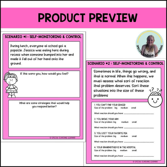 Executive Functioning Skills: "Self-Monitoring & Self-Control" Activities