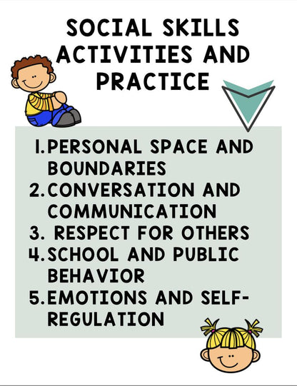Social Skills: Stories and Activities | 15 WEEK PACK BUNDLE