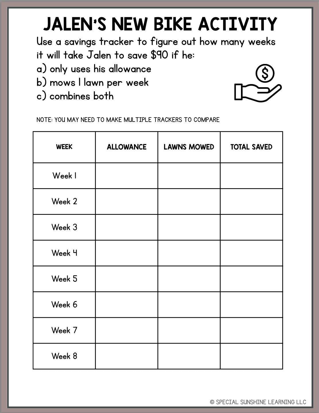 Budgeting & Smart Money Choices Packet | FREEBIE | Grades 3–8
