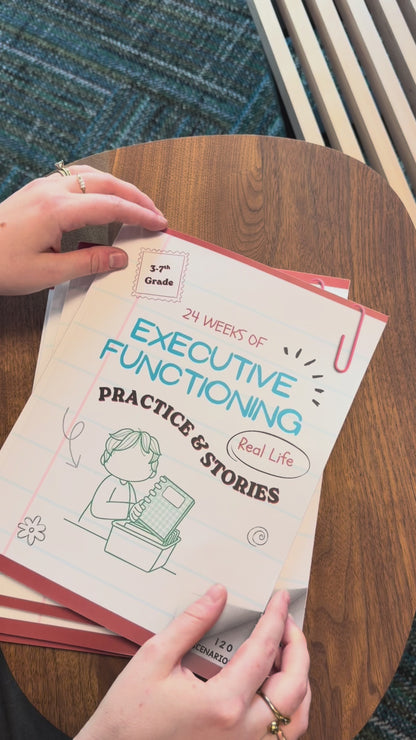 Executive Functioning Skills Workbook: 24-Week Activities & Real-Life Learning Scenarios for Grades 3–7 (ADHD, Autism & Beyond)